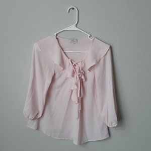 soulmates light pink blouse .